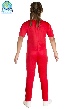 TUTA GIROCOLLO MEZZA MANICA ROSSA BAMBINA